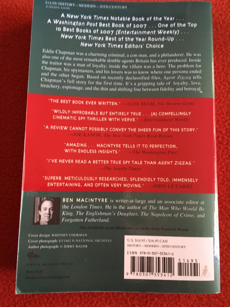 Agent Zigzag - Ben Macintyre (Broadway Paperbacks - Paperback) book collectible [Barcode 9780307353412] - Main Image 2