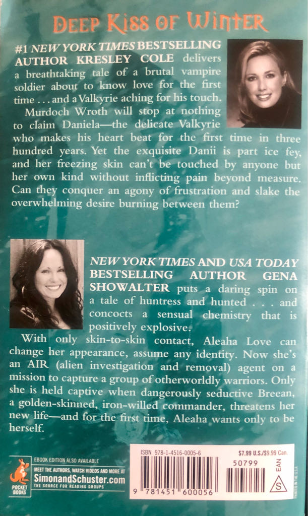 Deep Kiss of Winter - Gena Showalter (Pocket Star Books - Paperback) book collectible [Barcode 9781451600056] - Main Image 2