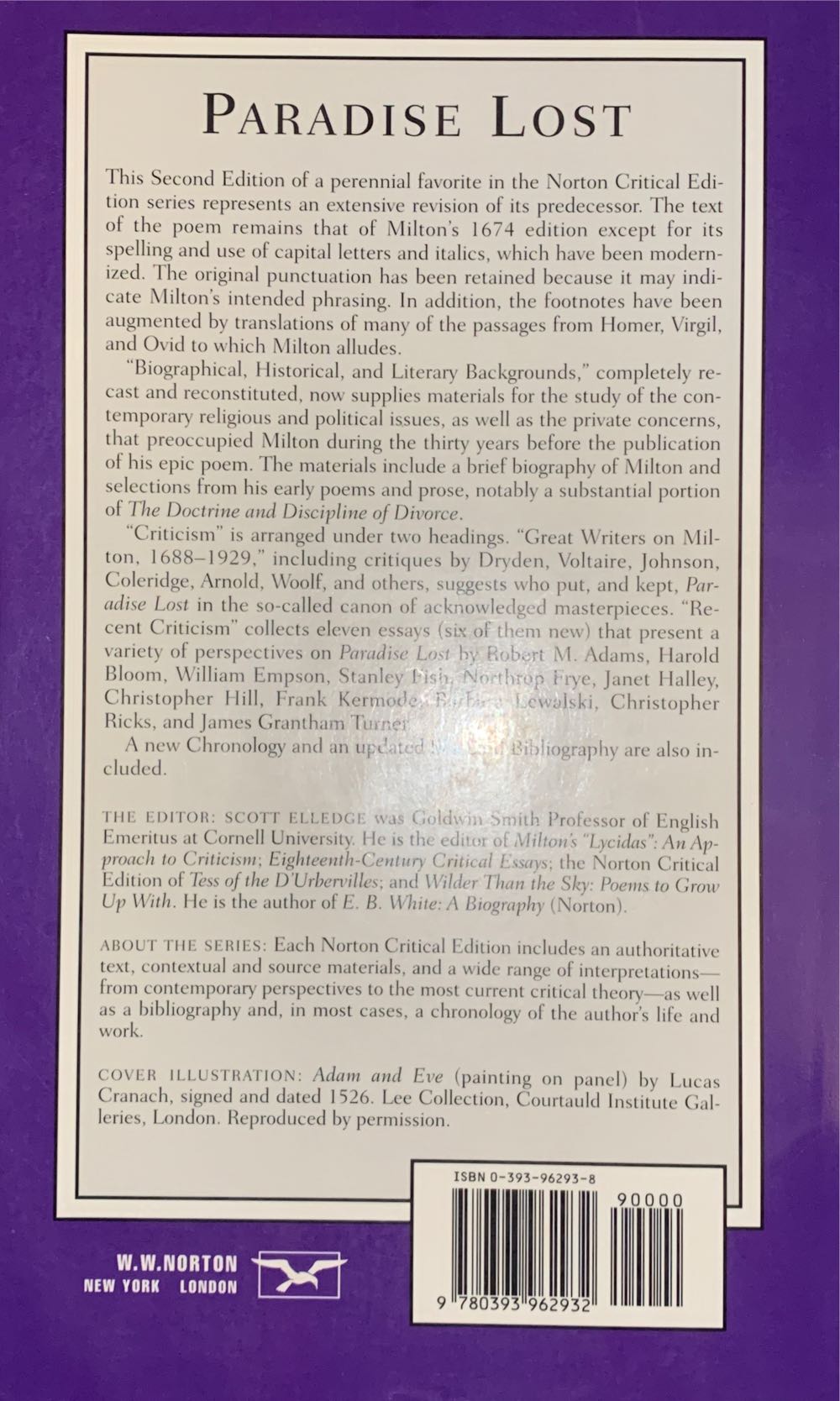Paradise Lost - John Milton (WW Norton & Company - Paperback) book collectible [Barcode 9780393962932] - Main Image 2