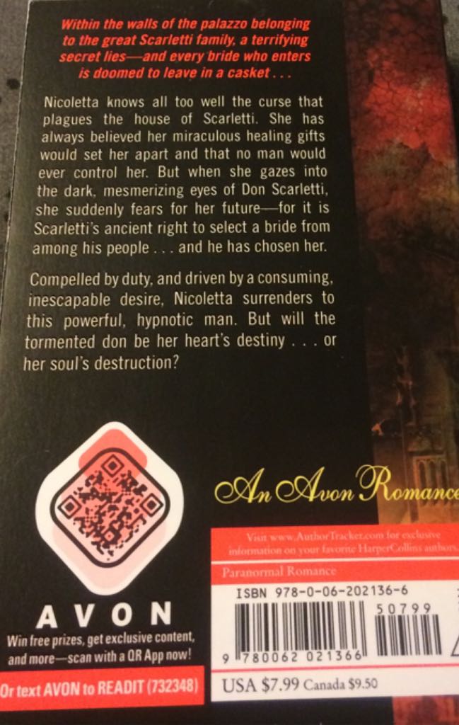 The Scarletti Curse - Christine Feehan (Avon - Paperback) book collectible [Barcode 9780062021366] - Main Image 2