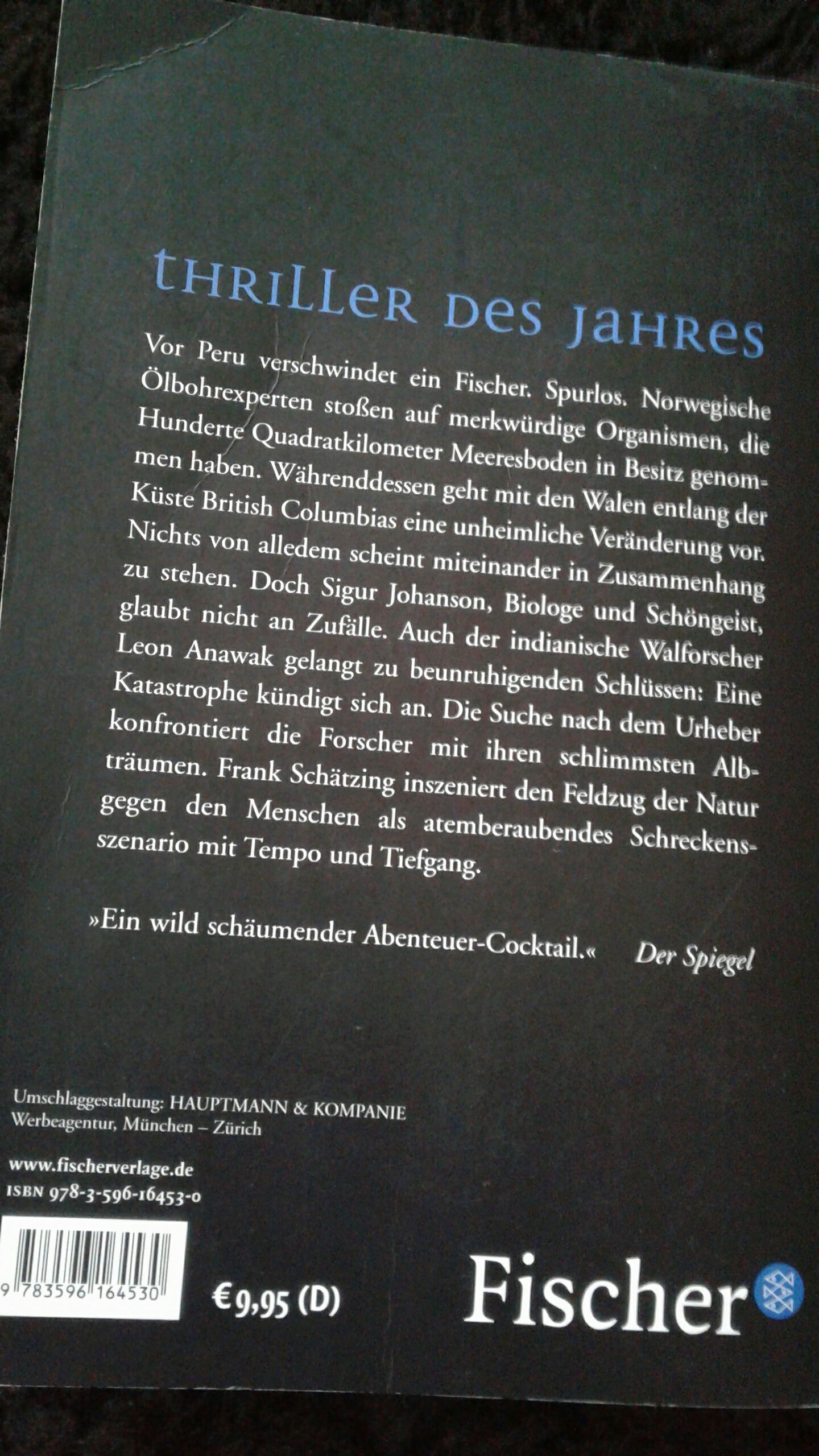 Der Schwarm - Frank Schätzing (Fischer Taschenbuch Verlag - Paperback) book collectible [Barcode 9783596164530] - Main Image 2