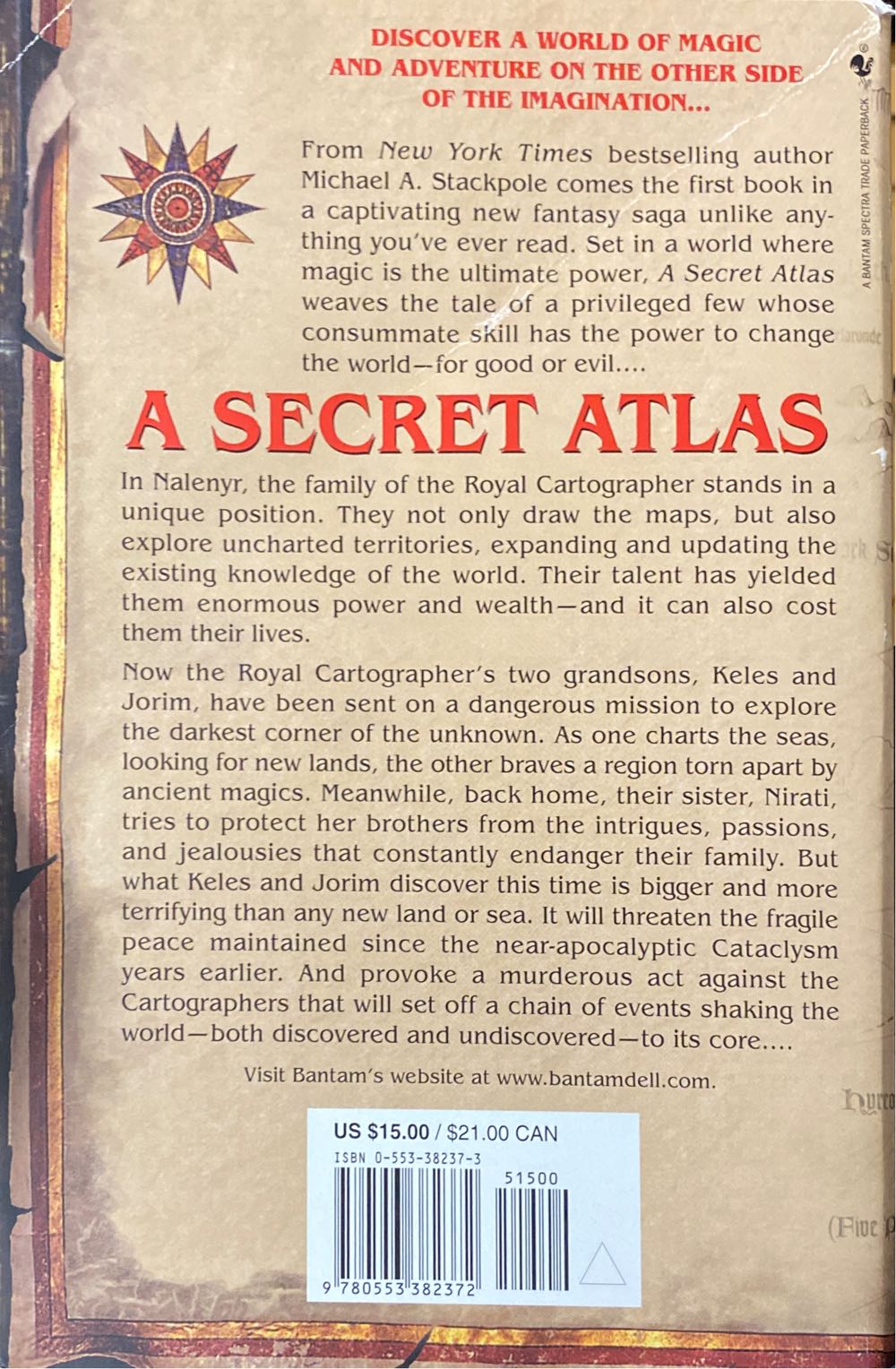 A Secret Atlas - Michael A. Stackpole (Spectra - Trade Paperback) book collectible [Barcode 9780553382372] - Main Image 2