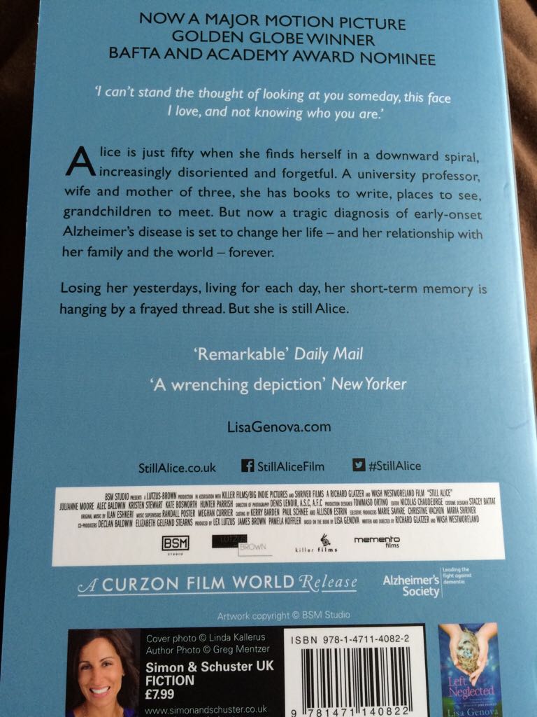 Still Alice - Lisa Genova (Simon & Schuster - Paperback) book collectible [Barcode 9781471140822] - Main Image 2