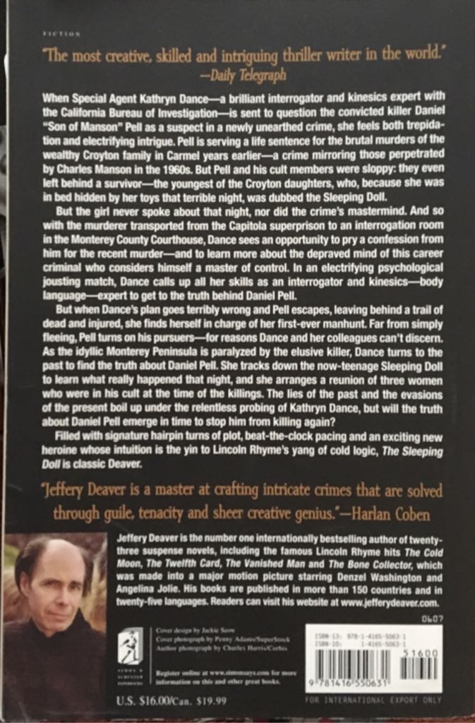 The Sleeping Doll - Jeffery Deaver (- Paperback) book collectible [Barcode 9781416550631] - Main Image 2