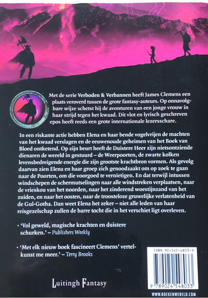 Verboden En Verbannen Het Boek der Poorten - James Clemens (Luitingh Fantasy - Paperback) book collectible [Barcode 9789024548033] - Main Image 2