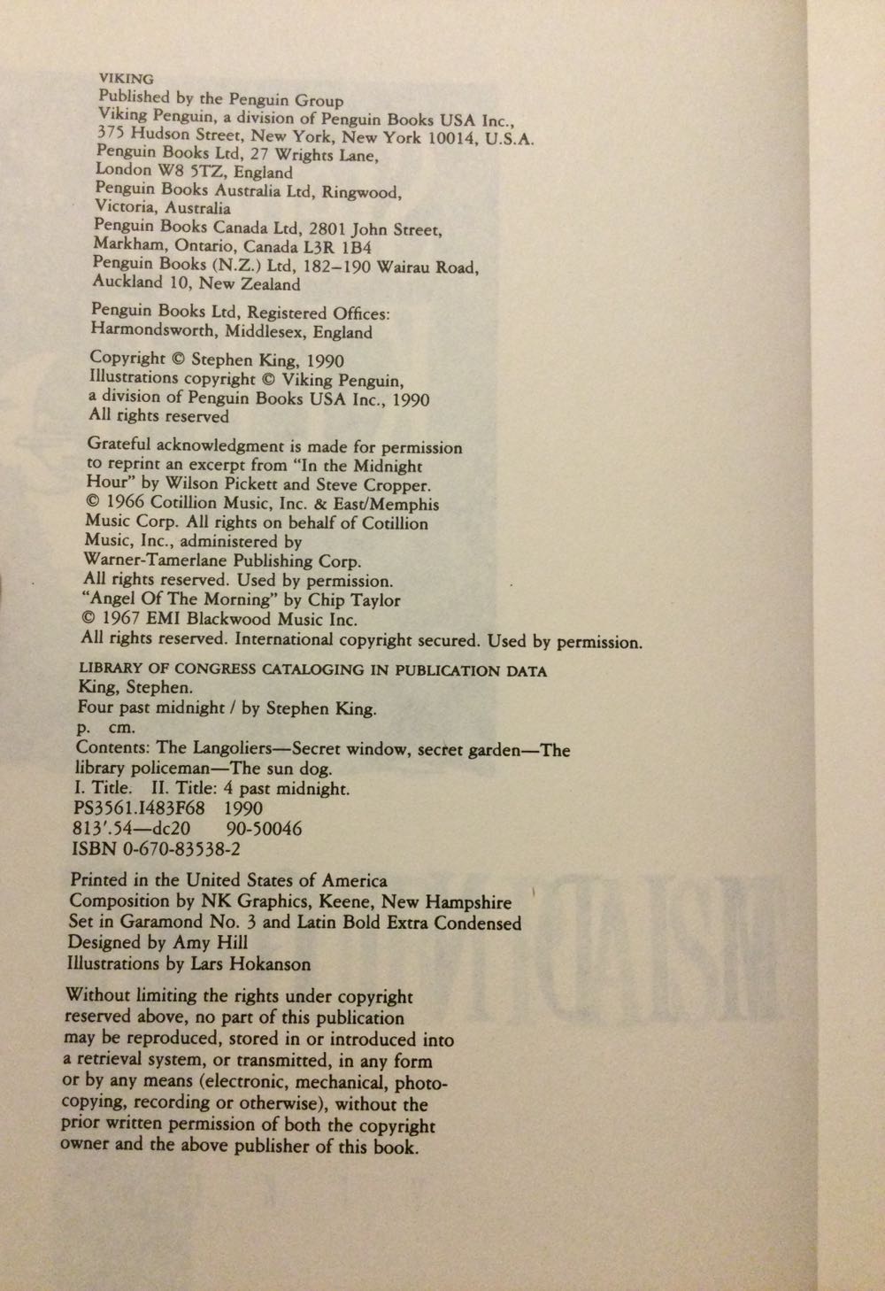 Four Past Midnight - Stephen King (Viking Penguin - Hardcover) book collectible [Barcode 9780670835386] - Main Image 3