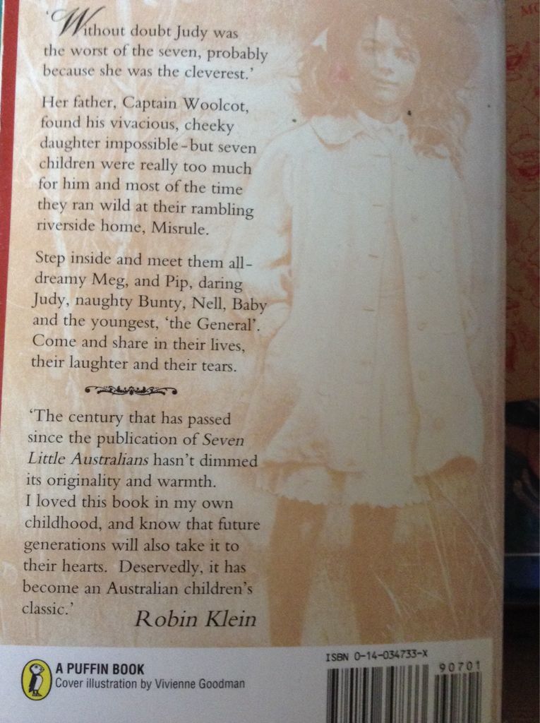 Seven Little Australians - Ethel Turner (Penguin Group / Penguin Books (Australia) / Puffin Books - Paperback) book collectible [Barcode 9780140347333] - Main Image 2