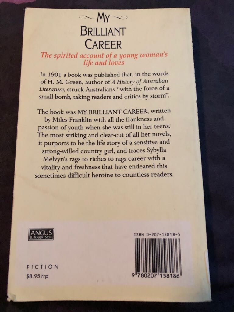 My Brilliant Career  book collectible [Barcode 9780207158186] - Main Image 2