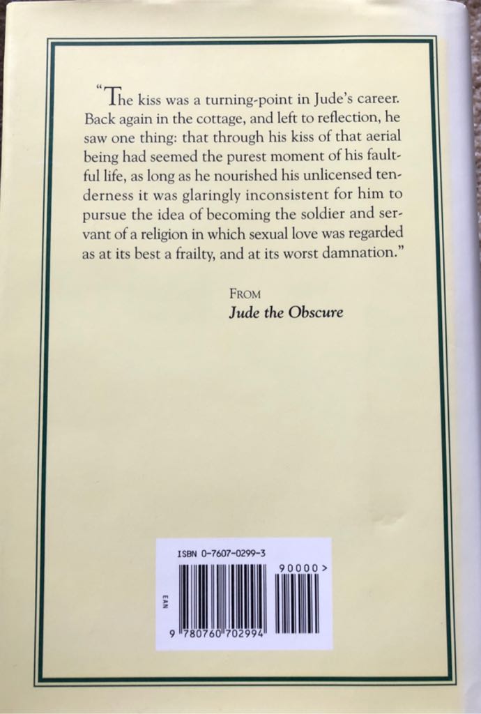 Jude The Obscure - Thomas Hardy (The Modern Library - Hardcover) book collectible [Barcode 9783829030076] - Main Image 2