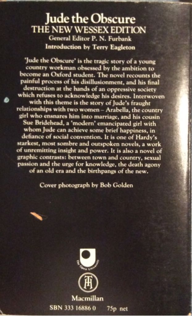 Jude The Obscure - Thomas Hardy (Macmillan - Paperback) book collectible - Main Image 2