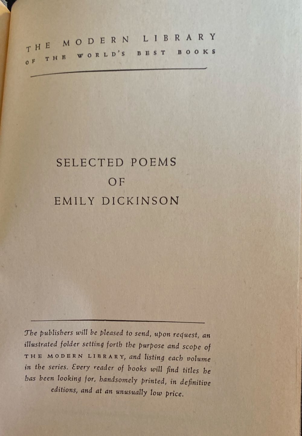 Selected Poems - Emily Dickinson (Random House - Hardcover) book collectible - Main Image 3