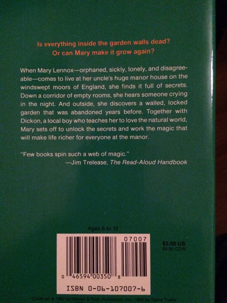 Secret Garden, The - Frances Hodgson Burnett (HarperCollins Publishers - Paperback) book collectible [Barcode 9780061070075] - Main Image 2