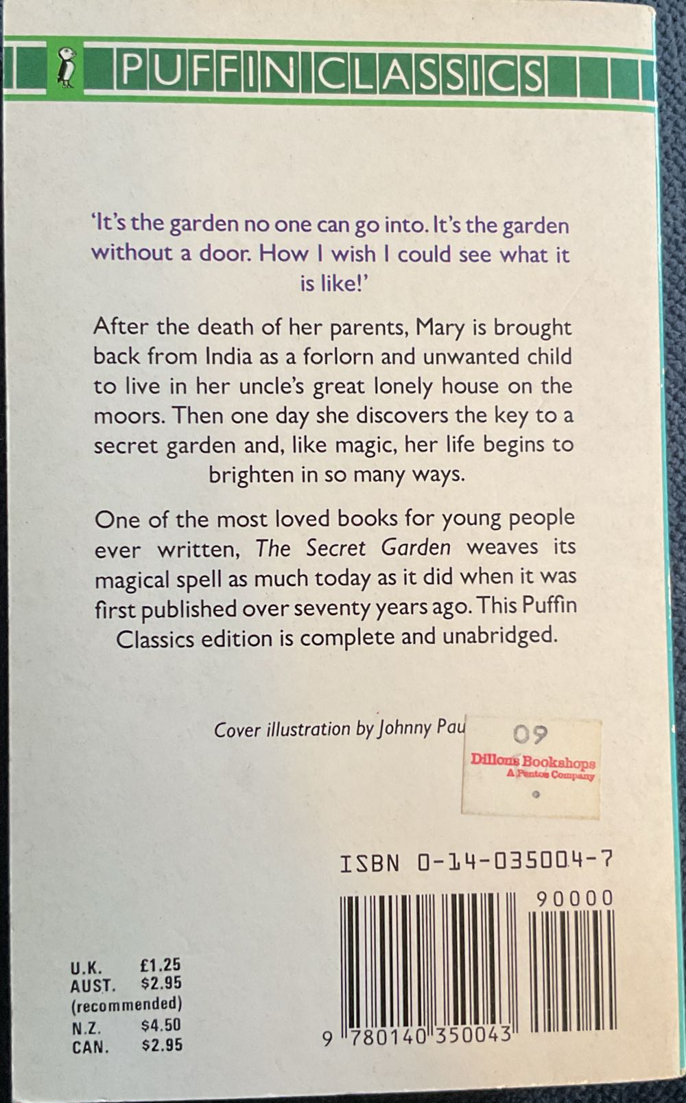 The Secret Garden - Francis Hodgson Burnett (Puffin - Paperback) book collectible [Barcode 9780140350043] - Main Image 2