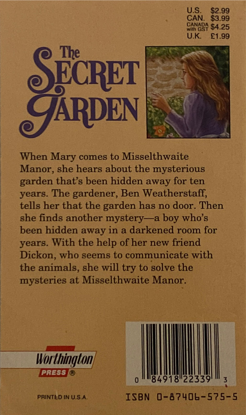 The Secret Garden - Frances Hodgson Burnett (Willowisp Pr - Paperback) book collectible [Barcode 9780874065756] - Main Image 2