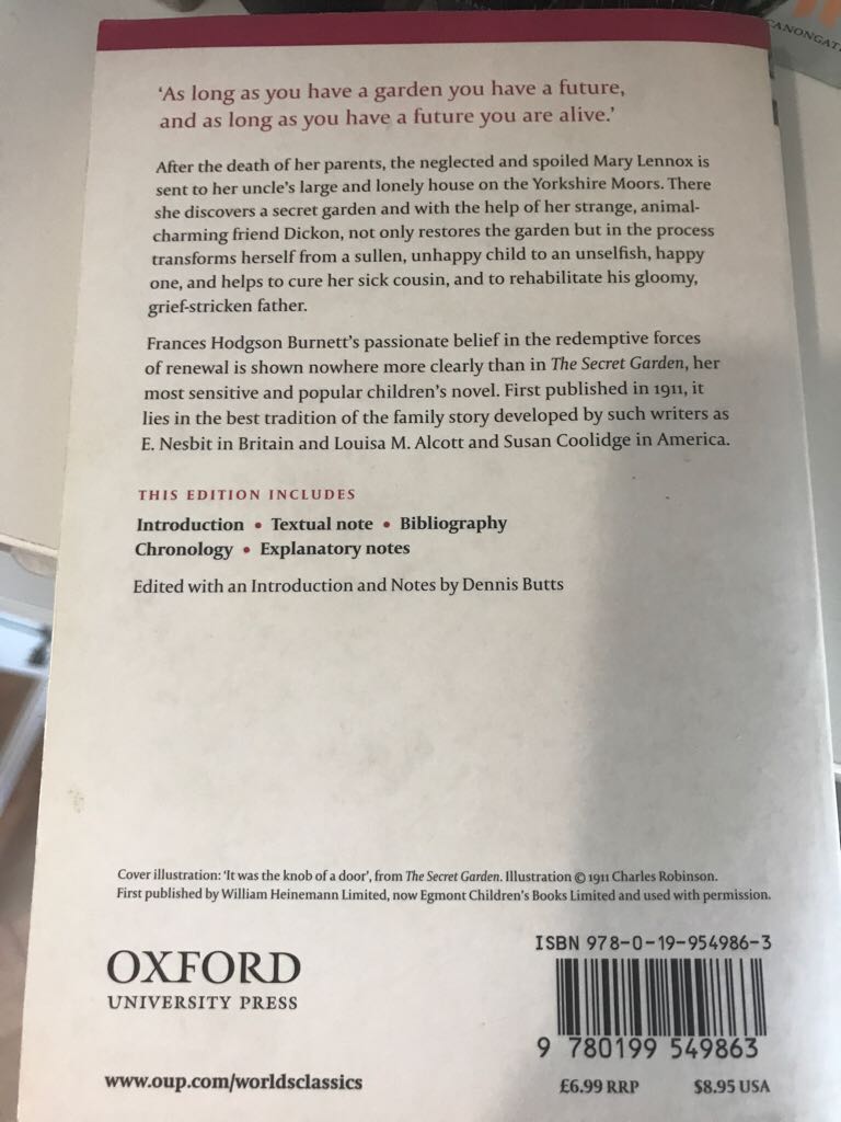 The Secret Garden - Hodgson (Oxford World’s Classics - Paperback) book collectible - Main Image 2