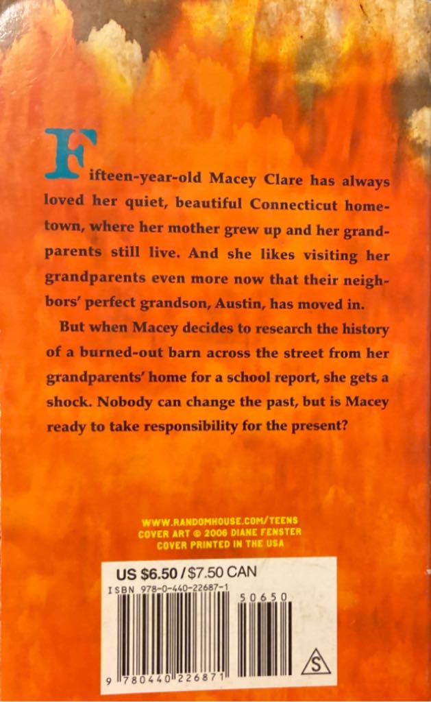 Burning Up - Caroline B. Cooney (Laurel Leaf - Paperback) book collectible [Barcode 9780440226871] - Main Image 2