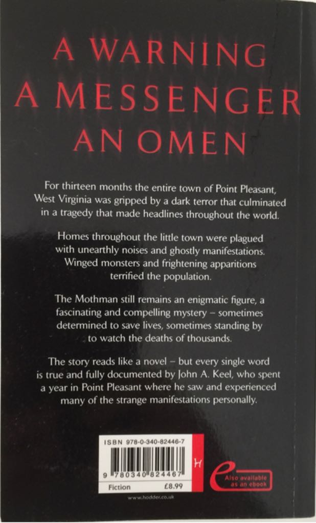The Mothman Prophecies - John A. Keel (New English Library - Paperback) book collectible [Barcode 9780340824467] - Main Image 2