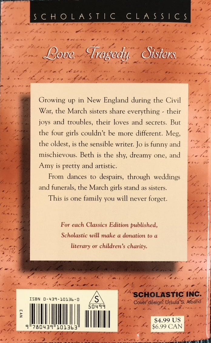 Little Women - Louisa May Alcott (Scholastic Inc. - Paperback) book collectible [Barcode 9780439101363] - Main Image 2