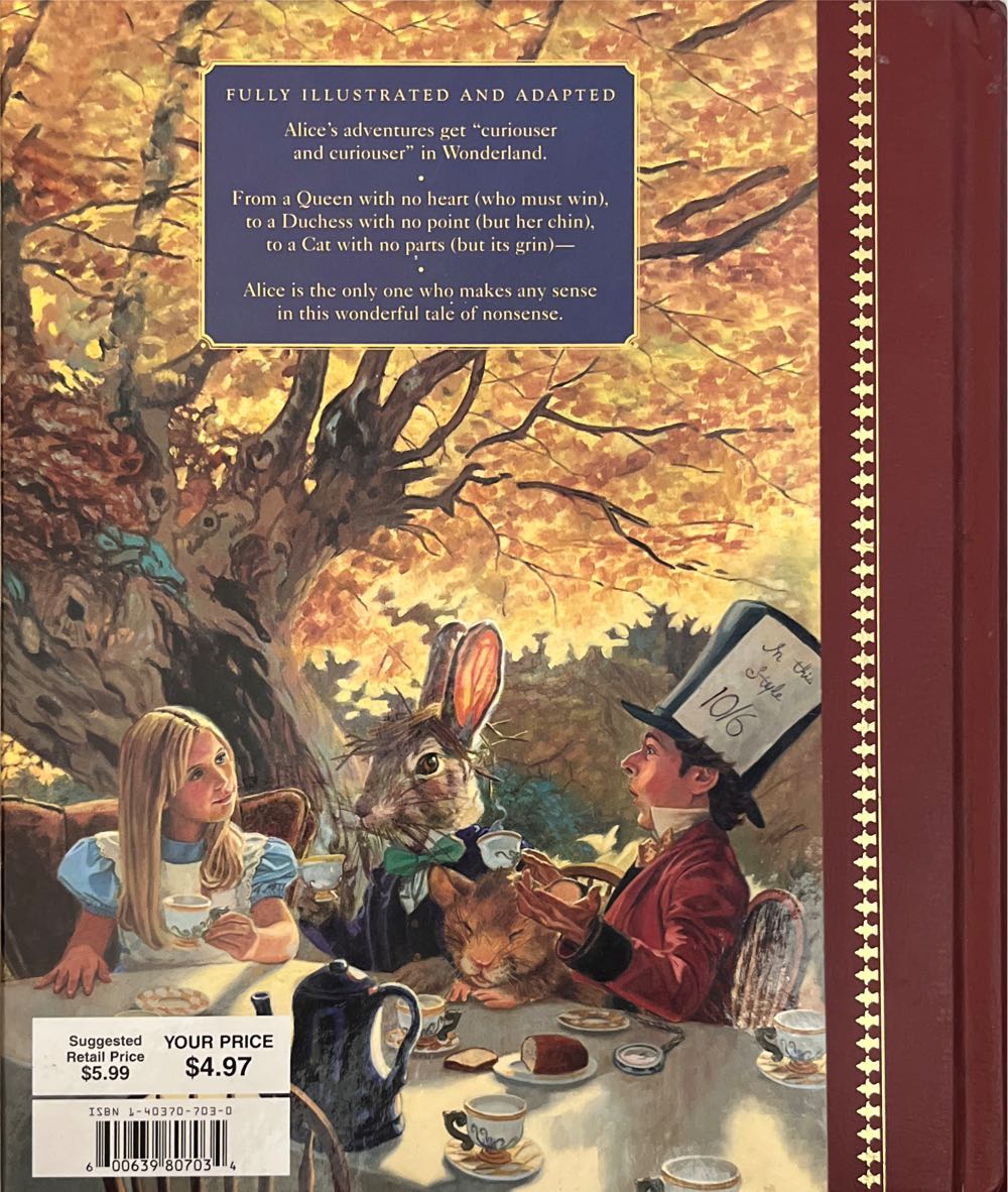 Alice’s Adventures In Wonderland - Lewis Carroll (Dalmatian Press - Hardcover) book collectible [Barcode 9781403707031] - Main Image 2