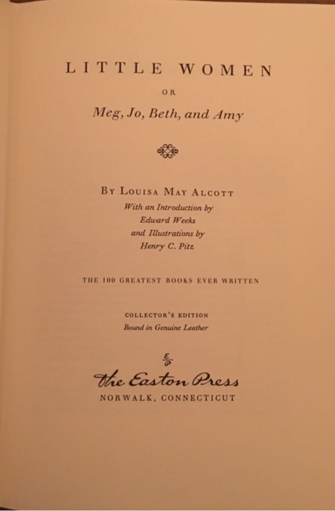 Little Women - Louisa May Alcott (The Easton Press - Calf-Binding) book collectible - Main Image 2