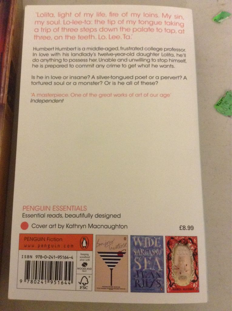 Lolita - Vladimir Nabokov (Penguin Books - Paperback) book collectible [Barcode 9780241951644] - Main Image 2