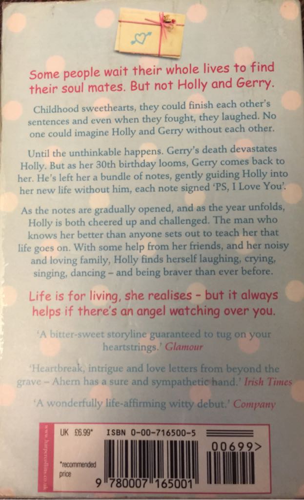 Ps I Love You - Cecelia Ahern (UK General Books - Paperback) book collectible [Barcode 9780007165001] - Main Image 2