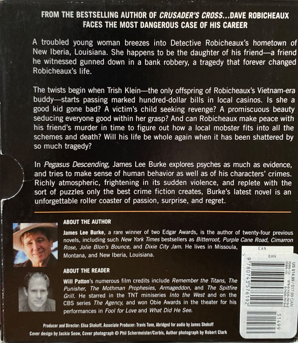 Pegasus Descending - James Lee Burke (Simon and Schuster - Hardcover) book collectible [Barcode 9780743277723] - Main Image 2