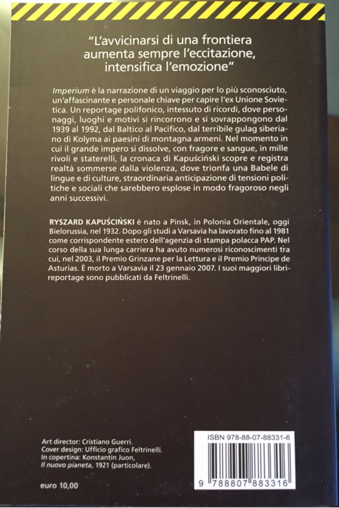 Imperium - Ryszard Kapuściński (Universale Economica Feltrinelli) book collectible [Barcode 9788807883316] - Main Image 2