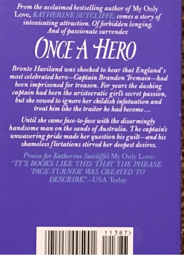 Once A Hero - Katherine Sutcliffe (Jove Publications - Paperback) book collectible [Barcode 9780515113877] - Main Image 2
