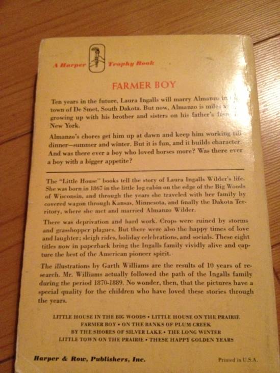 Farmer Boy - Laura Ingalls Wilder (Harper Trophy - Paperback) book collectible [Barcode 9780644000260] - Main Image 2