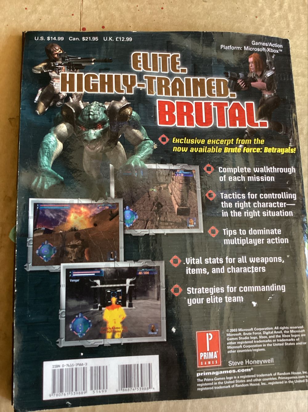 Brute Force Strategy Guide - Prima Games book collectible [Barcode 9780761539889] - Main Image 3