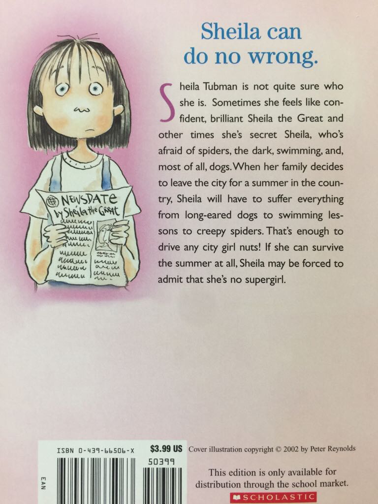 Otherwise Known as Sheila the Great - Judy Blume (Scholastic, Inc. - Paperback) book collectible [Barcode 9780439665063] - Main Image 2