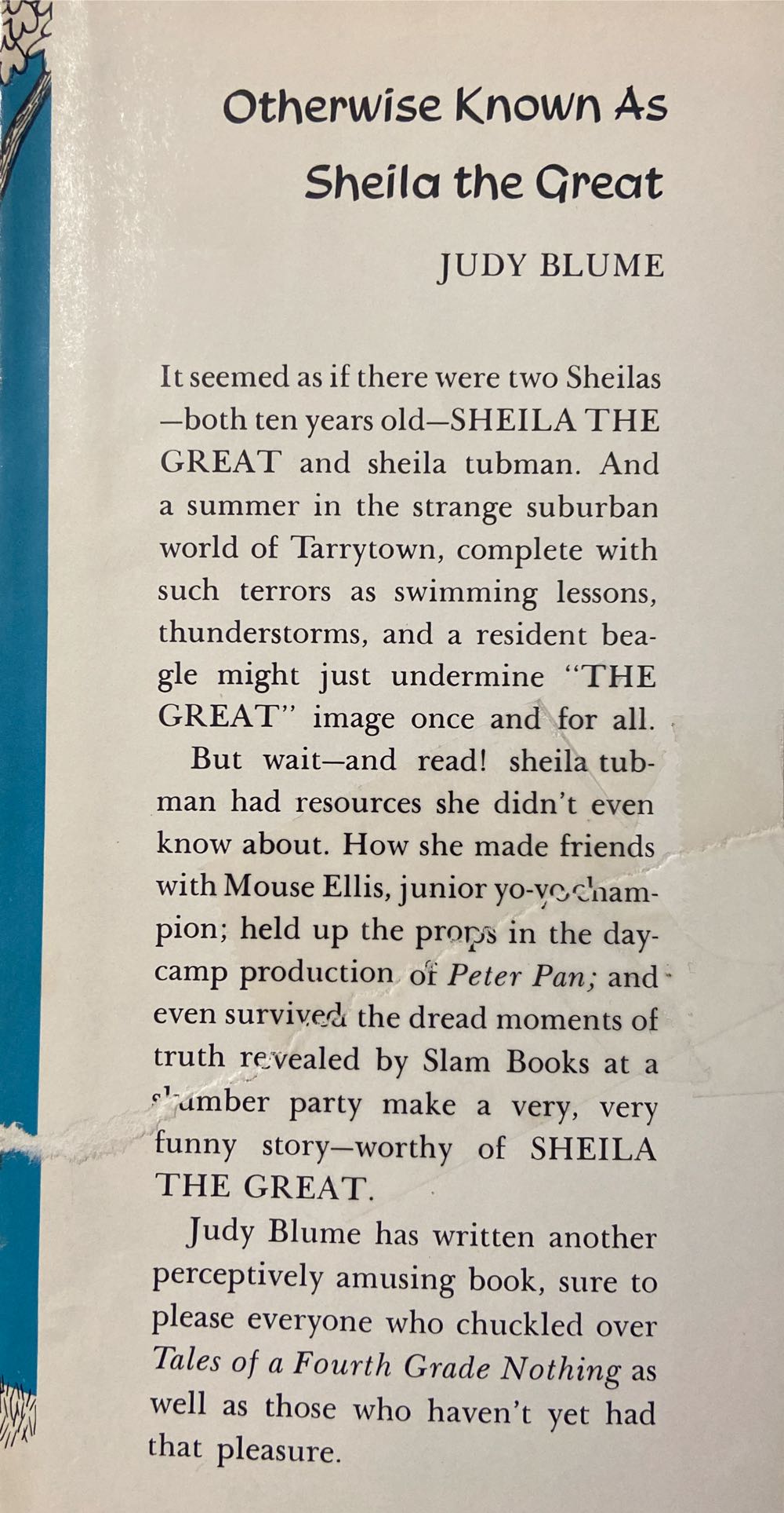 Otherwise Known as Sheila the Great - Judy Blume (E P Dutton & Co. - Hardcover) book collectible - Main Image 3
