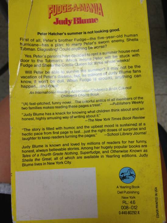 Fudge-a-Mania - Judy Blume (Dell Books for Young Readers) book collectible [Barcode 9780440802921] - Main Image 2