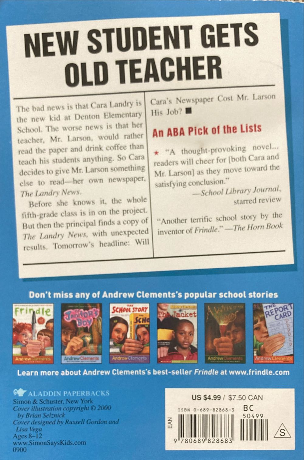 The Landry News - Andrew Clements (Atheneum - Paperback) book collectible [Barcode 9780689828683] - Main Image 2