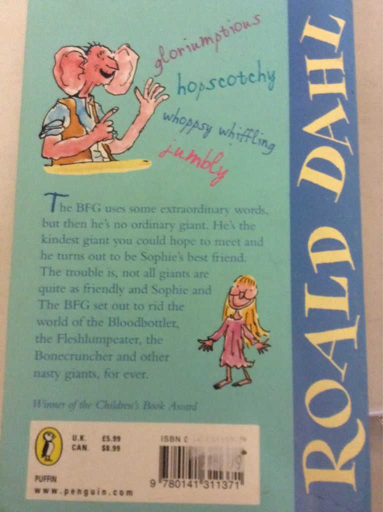 The BFG - Roald Dahl (Egully.com - Paperback) book collectible [Barcode 9780141311371] - Main Image 2