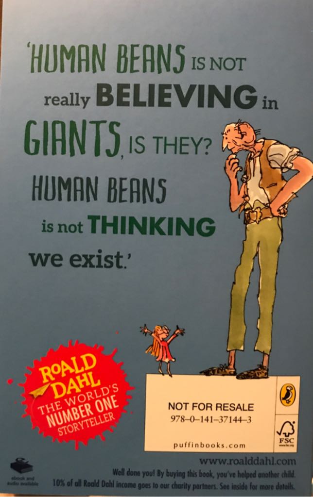 The BFG - Roald Dahl (Jonathan Cape - Paperback) book collectible [Barcode 9780141371443] - Main Image 2