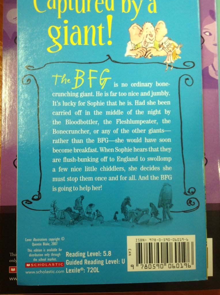 The BFG  book collectible [Barcode 9780590391436] - Main Image 2
