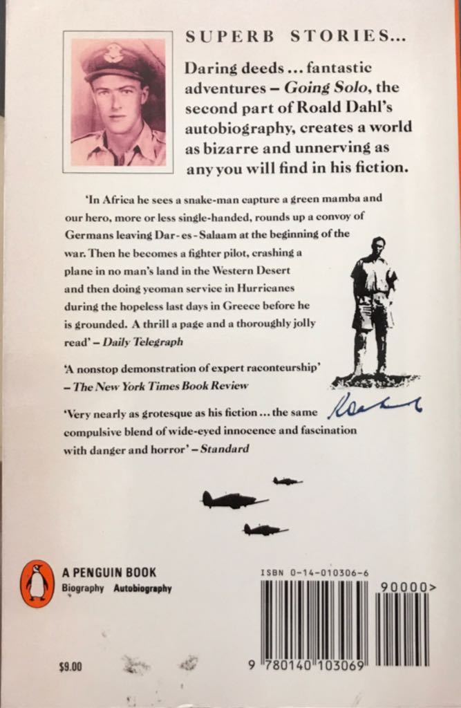Going Solo - Roald Dahl (Penguin Books - Paperback) book collectible [Barcode 9780140103069] - Main Image 2