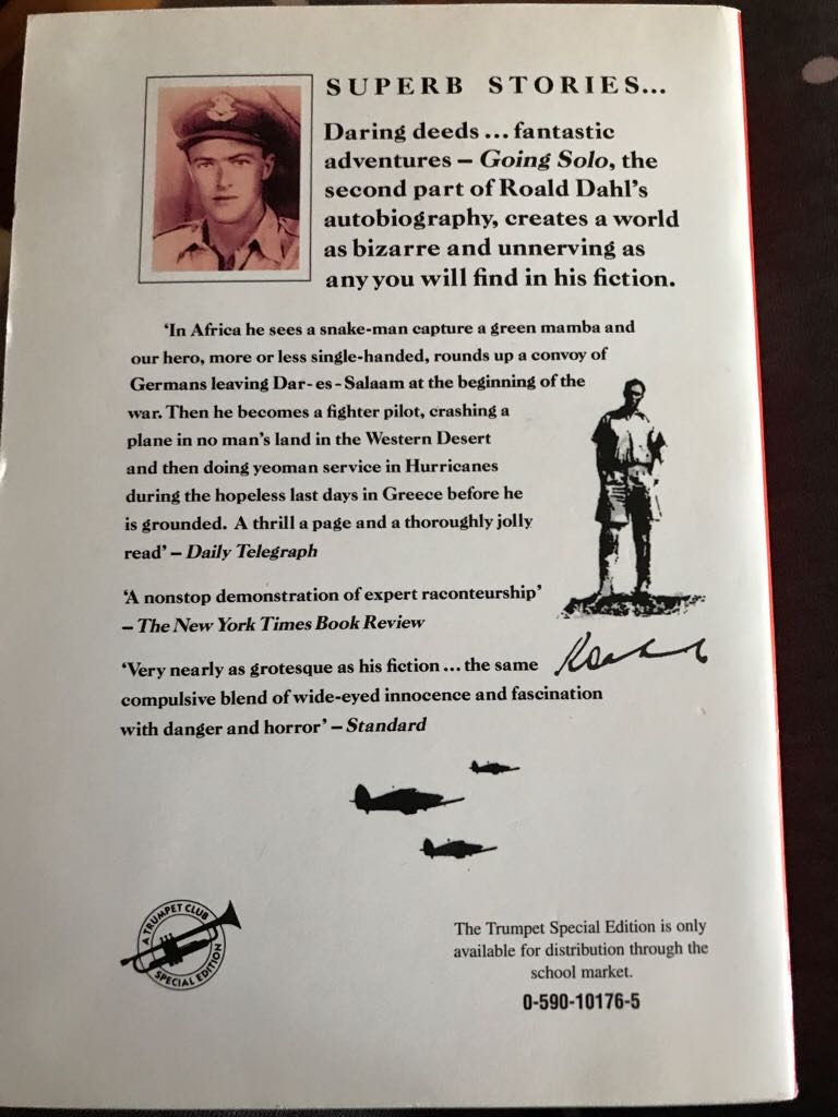 Going Solo - Roald Dahl (Scholastic - Paperback) book collectible [Barcode 9780590101769] - Main Image 2