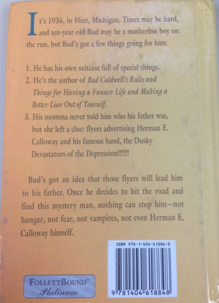 Bud, Not Buddy  (Follettbound) book collectible [Barcode 9781404618848] - Main Image 2