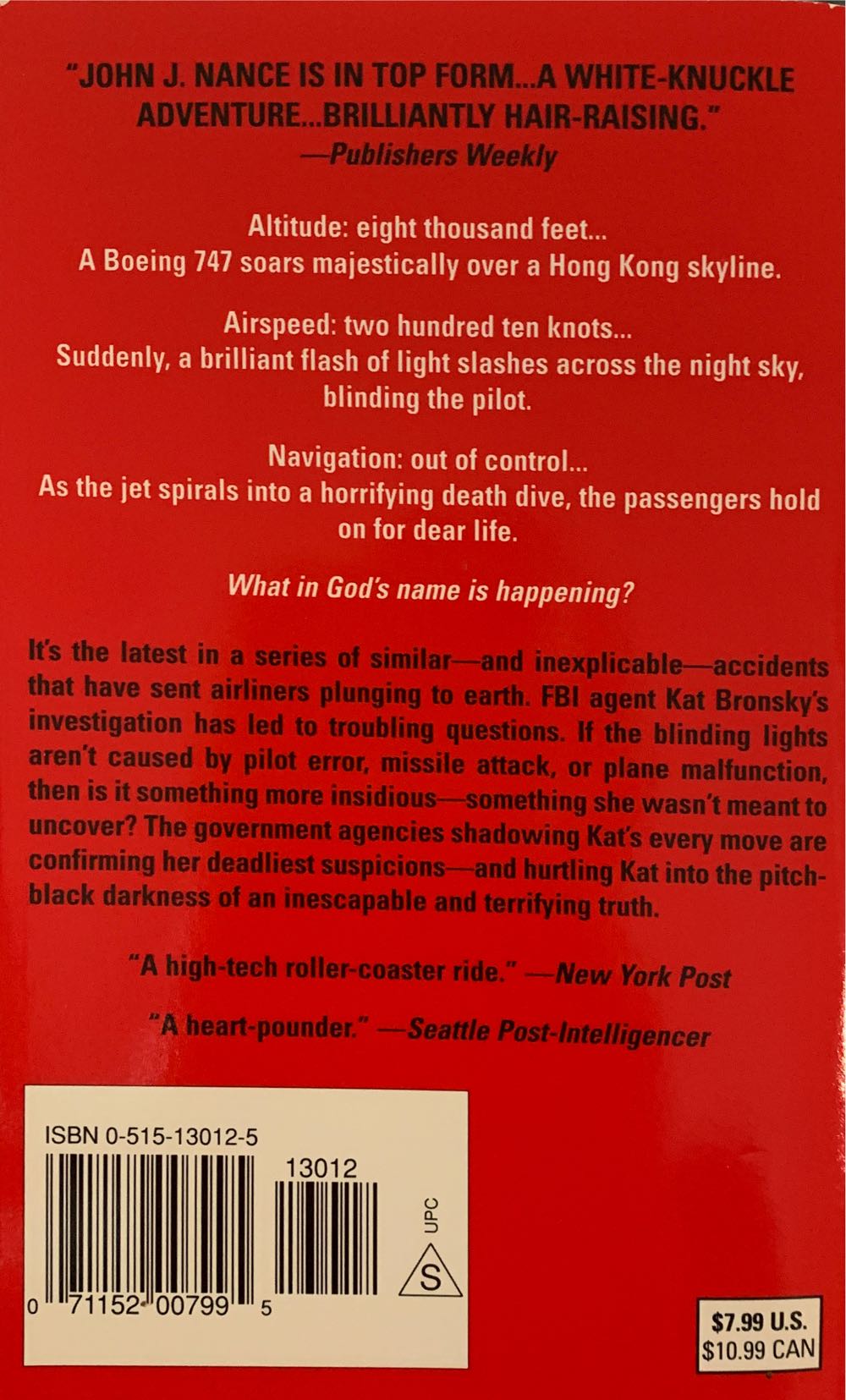 Blackout - John J. Nance (Harcourt, Inc. - Hardcover) book collectible [Barcode 9780515130126] - Main Image 2