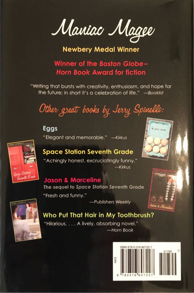 Maniac Magee - Jerry Spinelli (Little Brown - Hardcover) book collectible [Barcode 9780316807227] - Main Image 2