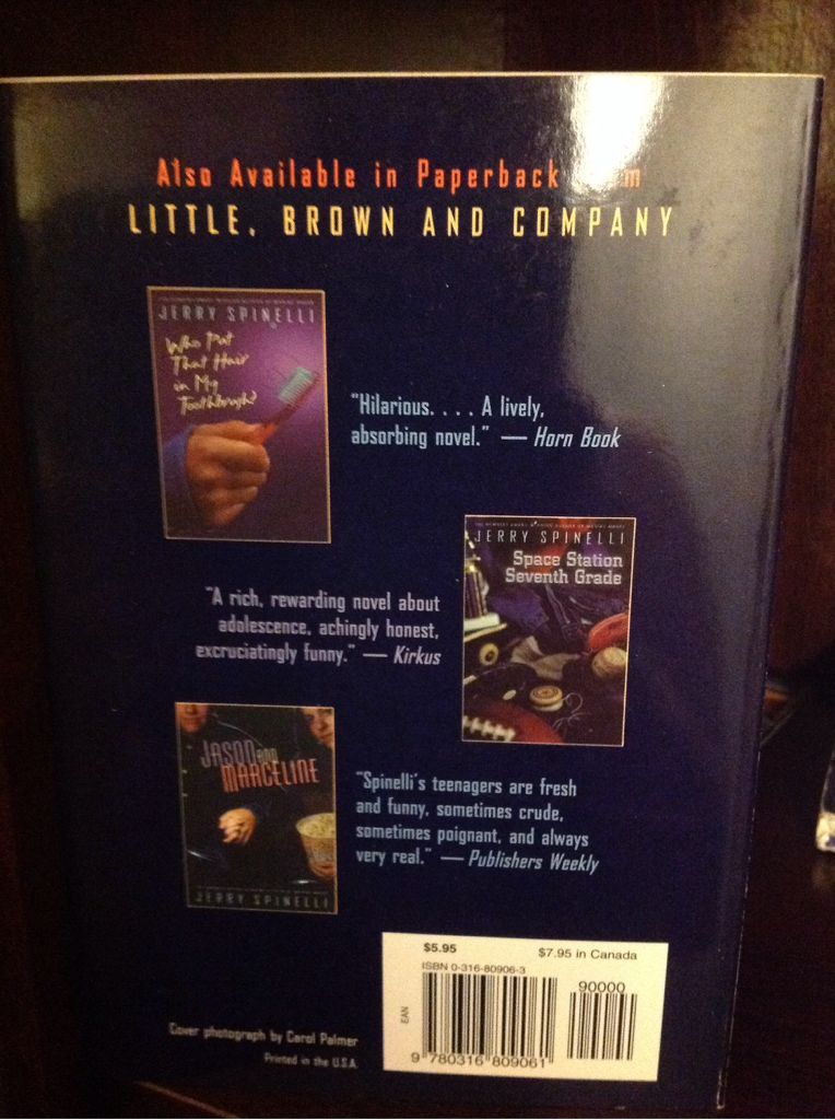 Maniac Magee - Jerry Spinelli (Little, Brown and Company - Paperback) book collectible [Barcode 9780316809061] - Main Image 2