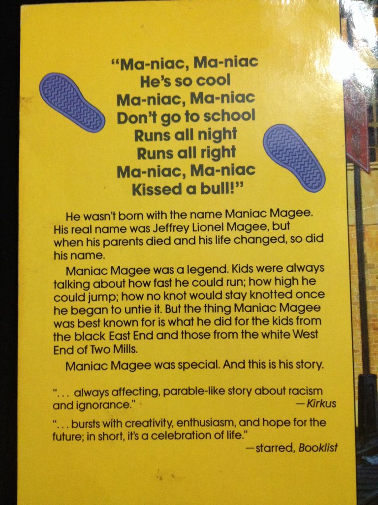 Maniac Magee - Jerry Spinelli (Scholastic - Paperback) book collectible [Barcode 9780590452038] - Main Image 2