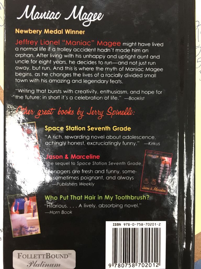 Maniac Magee  book collectible [Barcode 9780758702012] - Main Image 2