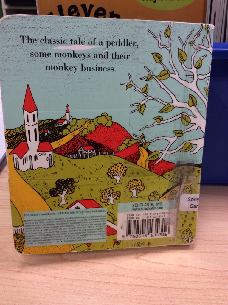 Caps For Sale - Esphyr Slobodkina (Scholastic - Board Book) book collectible [Barcode 9780545134316] - Main Image 2