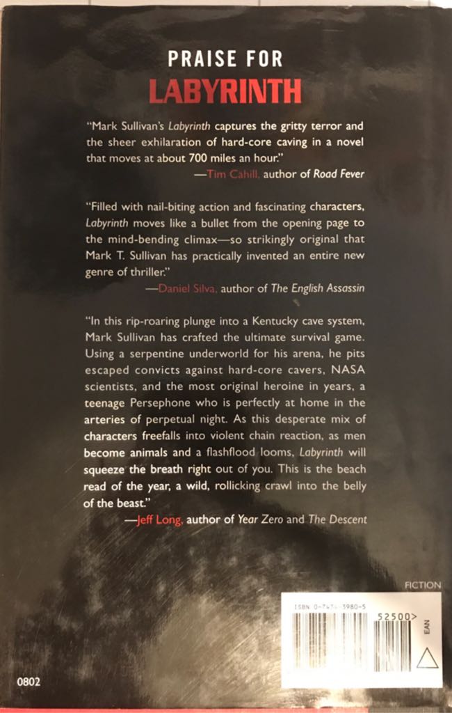 Labyrinth - Mark T. Sullivan (Atria - Hardcover) book collectible [Barcode 9780743439800] - Main Image 2