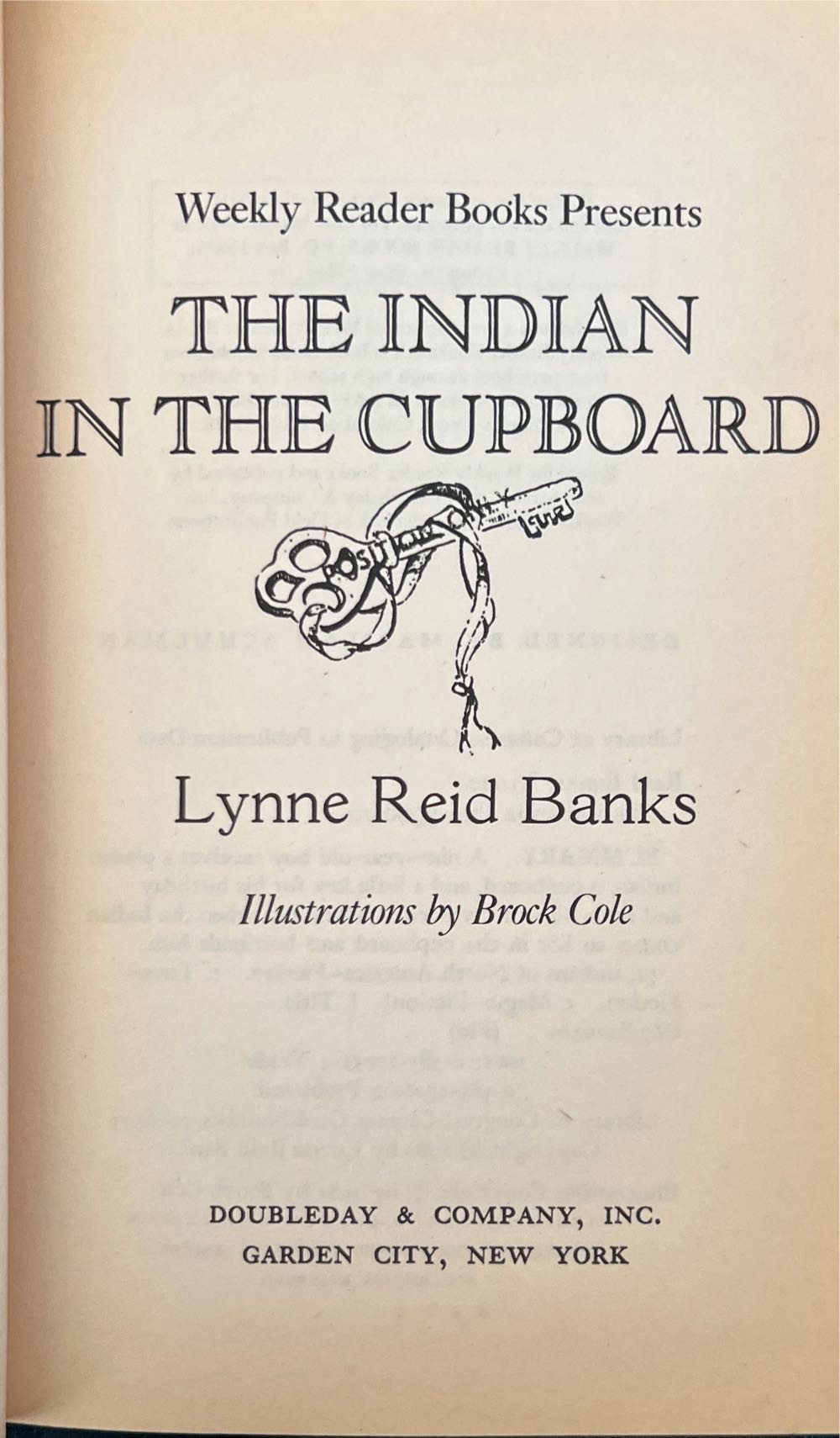 The Indian in the Cupboard - Lynne Reid Banks (Doubleday Books for Young Readers - Hardcover) book collectible [Barcode 9780385170512] - Main Image 3