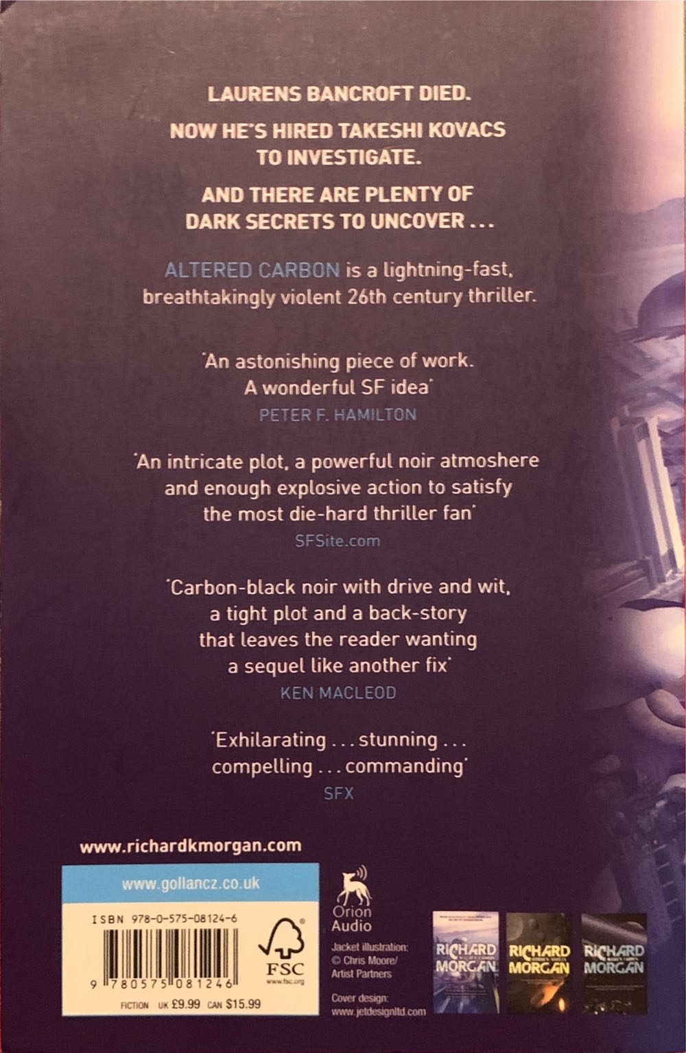 Altered Carbon (Takeshi Kovacs, #1) - Richard K. (Gollancz - Paperback) book collectible [Barcode 9780575081246] - Main Image 2